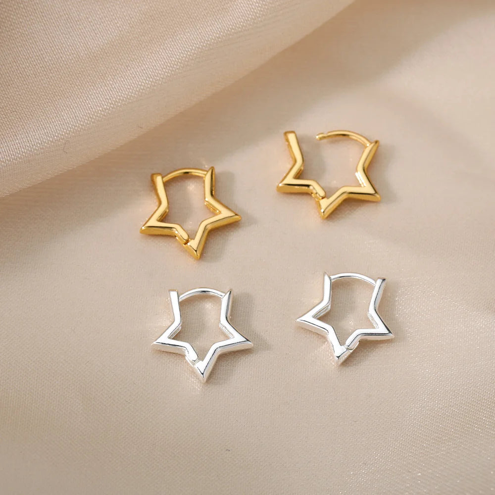 Star Earrings for Women and Girls – Minimalist Stainless Steel Design