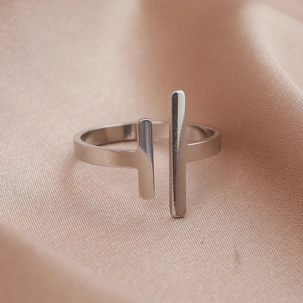 Minimalist Stainless Steel Adjustable Ring – Sleek and Durable